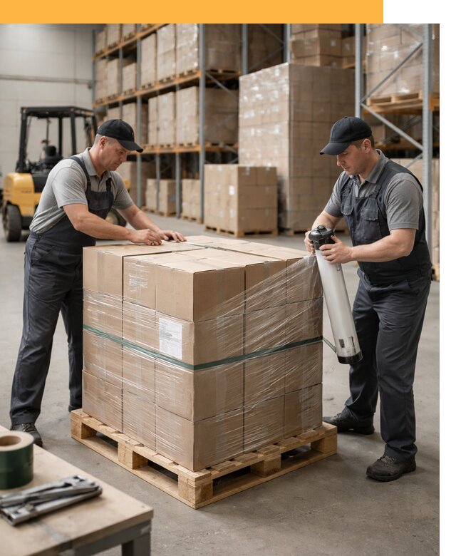 Упаковка и паллетирование грузов от 3561 руб: защита и крепление